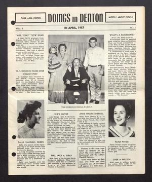 Primary view of object titled 'Doings in Denton (Denton, Tex.), Vol. 2, No. 2, Ed. 1, April 1957'.