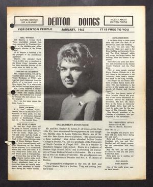 Primary view of object titled 'Denton Doings (Denton, Tex.), Ed. 1, January 1963'.