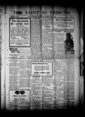 Primary view of object titled 'The Saint Jo Tribune. (Saint Jo, Tex.), Vol. 21, No. 41, Ed. 1 Friday, September 5, 1919'.