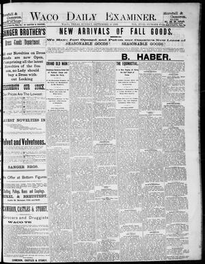 Primary view of object titled 'Waco Daily Examiner. (Waco, Tex.), Vol. 18, No. 270, Ed. 1, Sunday, September 20, 1885'.
