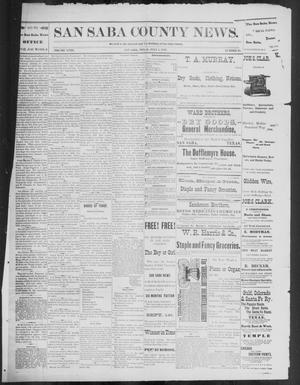 Primary view of object titled 'The San Saba County News. (San Saba, Tex.), Vol. 18, No. 33, Ed. 1, Friday, July 1, 1892'.