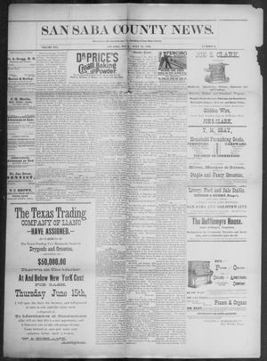 Primary view of object titled 'The San Saba County News. (San Saba, Tex.), Vol. 19, No. 34, Ed. 1, Friday, July 14, 1893'.