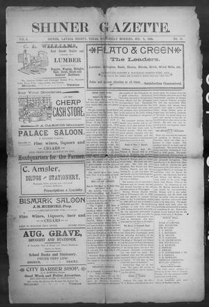 Primary view of object titled 'Shiner Gazette. (Shiner, Tex.), Vol. 6, No. 19, Ed. 1, Wednesday, October 5, 1898'.