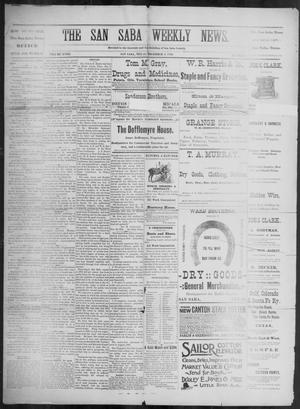 Primary view of object titled 'The San Saba Weekly News. (San Saba, Tex.), Vol. 18, No. 4, Ed. 1, Friday, December 4, 1891'.
