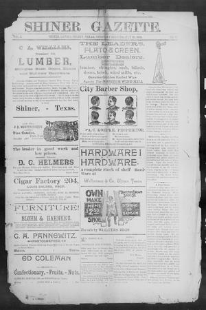 Primary view of object titled 'Shiner Gazette. (Shiner, Tex.), Vol. 3, No. 51, Ed. 1, Thursday, May 30, 1895'.