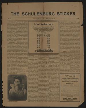 Primary view of object titled 'The Schulenburg Sticker (Schulenburg, Tex.), Vol. 20, No. 46, Ed. 1 Friday, August 14, 1914'.