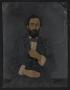 Photograph: [Hand Painted Tin Type of Frank Reeves]