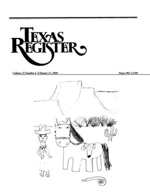 Primary view of object titled 'Texas Register, Volume 25, Number 6, Pages 981-1218, February 11, 2000'.