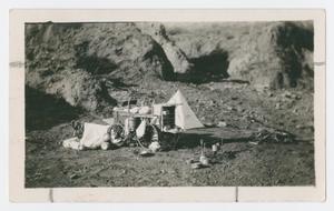 Primary view of object titled '[Chuckwagon and Tent]'.