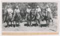Primary view of [J. L. Goode, Leslie Jennings, Bill Nairan, Charlie Beall, and Daniel Villarreal on Horseback]