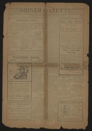 Primary view of object titled 'Shiner Gazette (Shiner, Tex.), Vol. 21, No. 15, Ed. 1 Thursday, December 11, 1913'.