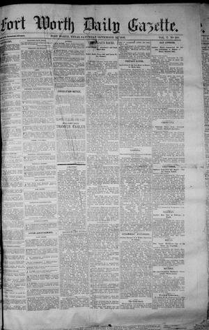 Primary view of object titled 'Fort Worth Daily Gazette. (Fort Worth, Tex.), Vol. 7, No. 268, Ed. 1, Saturday, September 29, 1883'.