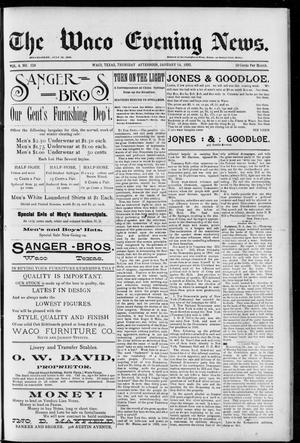 Primary view of object titled 'The Waco Evening News. (Waco, Tex.), Vol. 4, No. 159, Ed. 1, Thursday, January 14, 1892'.