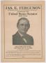 Primary view of [Campaign Announcement for James E. Ferguson]