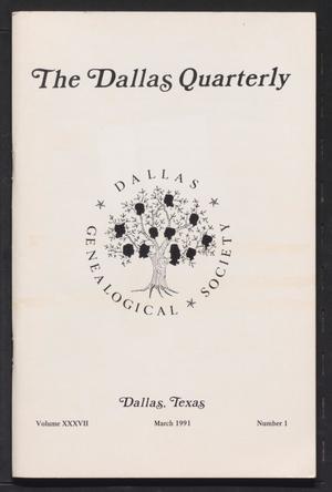 Primary view of object titled 'The Dallas Quarterly, Volume 37, Number 1, March 1991'.