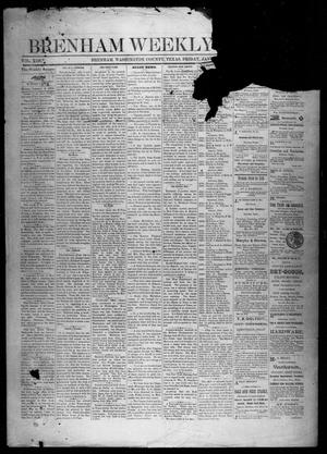 Primary view of object titled 'Brenham Weekly Banner. (Brenham, Tex.), Vol. 13, No. 1, Ed. 1, Friday, January 4, 1878'.