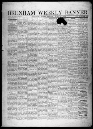 Primary view of object titled 'Brenham Weekly Banner. (Brenham, Tex.), Vol. 13, No. 25, Ed. 1, Friday, June 21, 1878'.