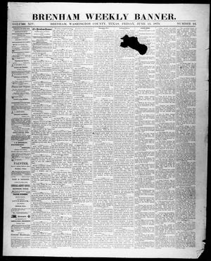Primary view of object titled 'Brenham Weekly Banner. (Brenham, Tex.), Vol. 14, No. 24, Ed. 1, Friday, June 13, 1879'.