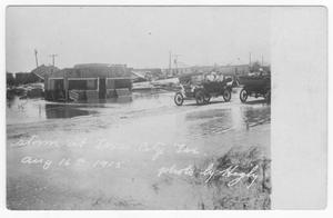 Primary view of object titled '[Photograph of Storm Damage at Texas City, Tex.]'.