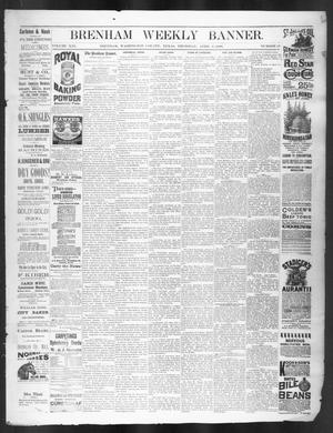 Primary view of object titled 'Brenham Weekly Banner. (Brenham, Tex.), Vol. 21, No. 14, Ed. 1, Thursday, April 8, 1886'.