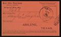 Thumbnail image of item number 1 in: '[Return Receipt for Registered Mail From Sayles & Sayles to J. A. Martin]'.
