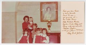 Primary view of object titled '[Photograph of Lady Bird Johnson and grandchildren]'.