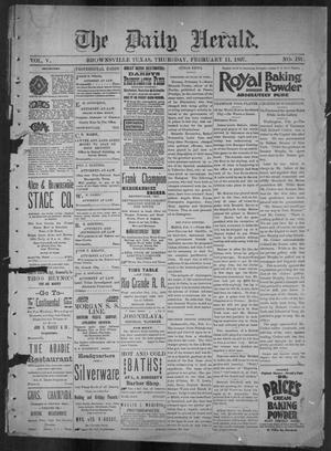 Primary view of object titled 'The Daily Herald (Brownsville, Tex.), Vol. 5, No. 191, Ed. 1, Thursday, February 11, 1897'.