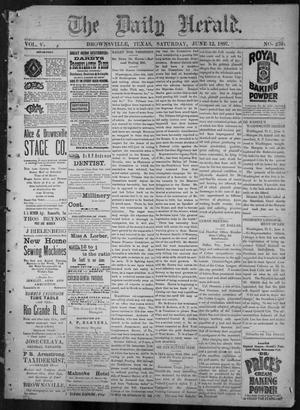 Primary view of object titled 'The Daily Herald (Brownsville, Tex.), Vol. 5, No. 259, Ed. 1, Saturday, June 12, 1897'.