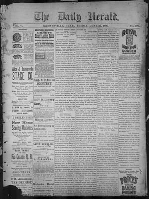 Primary view of object titled 'The Daily Herald (Brownsville, Tex.), Vol. 5, No. 270, Ed. 1, Friday, June 25, 1897'.