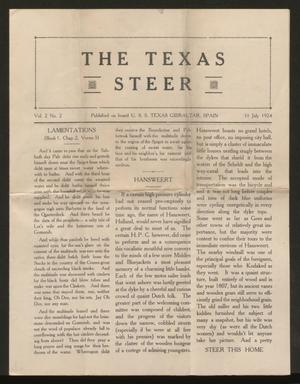 Primary view of object titled 'The Texas Steer (U. S. S. Texas), Vol. 2, No. 2, Ed. 1 Thursday, July 31, 1924'.