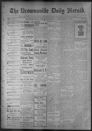 Primary view of object titled 'The Brownsville Daily Herald. (Brownsville, Tex.), Vol. 7, No. 53, Ed. 1, Saturday, September 3, 1898'.