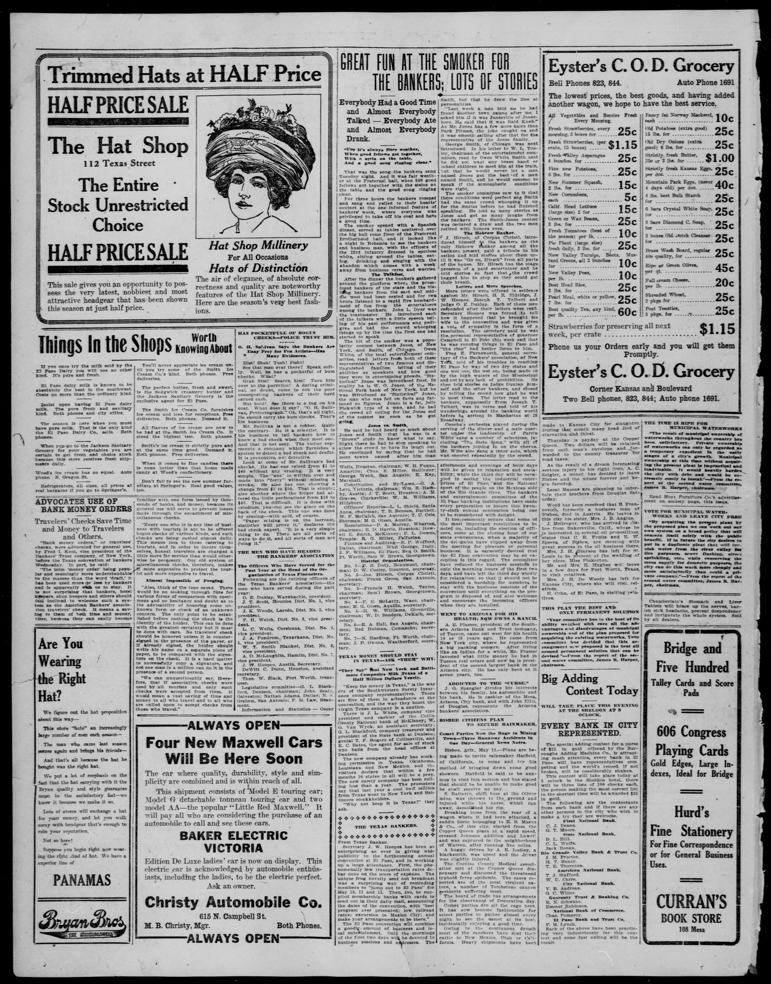 El Paso Herald (El Paso, Tex.), Ed. 1, Wednesday, May 11, 1910
                                                
                                                    [Sequence #]: 2 of 20
                                                