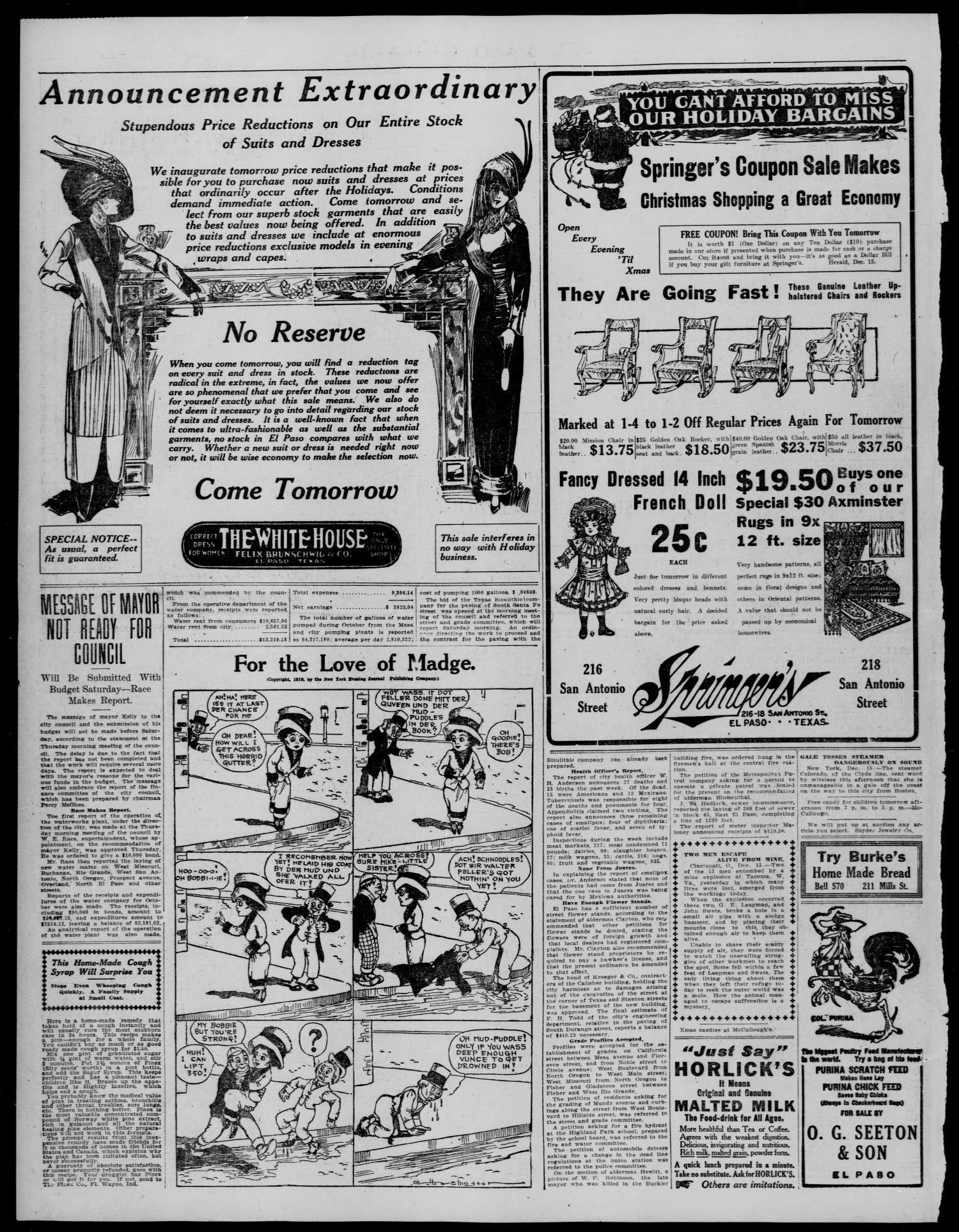 El Paso Herald (El Paso, Tex.), Ed. 1, Thursday, December 15, 1910
                                                
                                                    [Sequence #]: 2 of 12
                                                