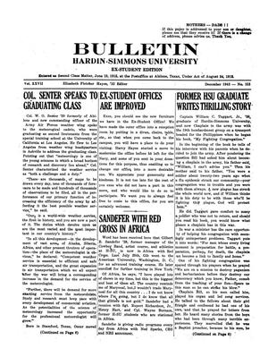 Primary view of Bulletin: Hardin-Simmons University, Ex-Student Edition, December 1943