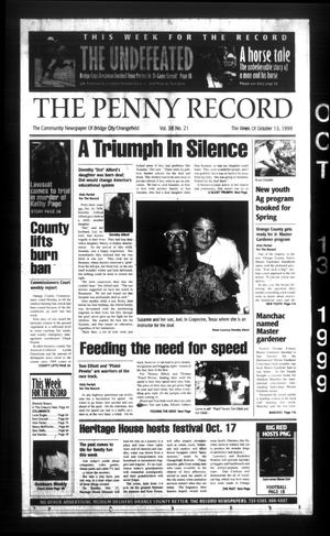 Primary view of object titled 'The Penny Record (Bridge City, Tex.), Vol. 38, No. 21, Ed. 1 Wednesday, October 13, 1999'.