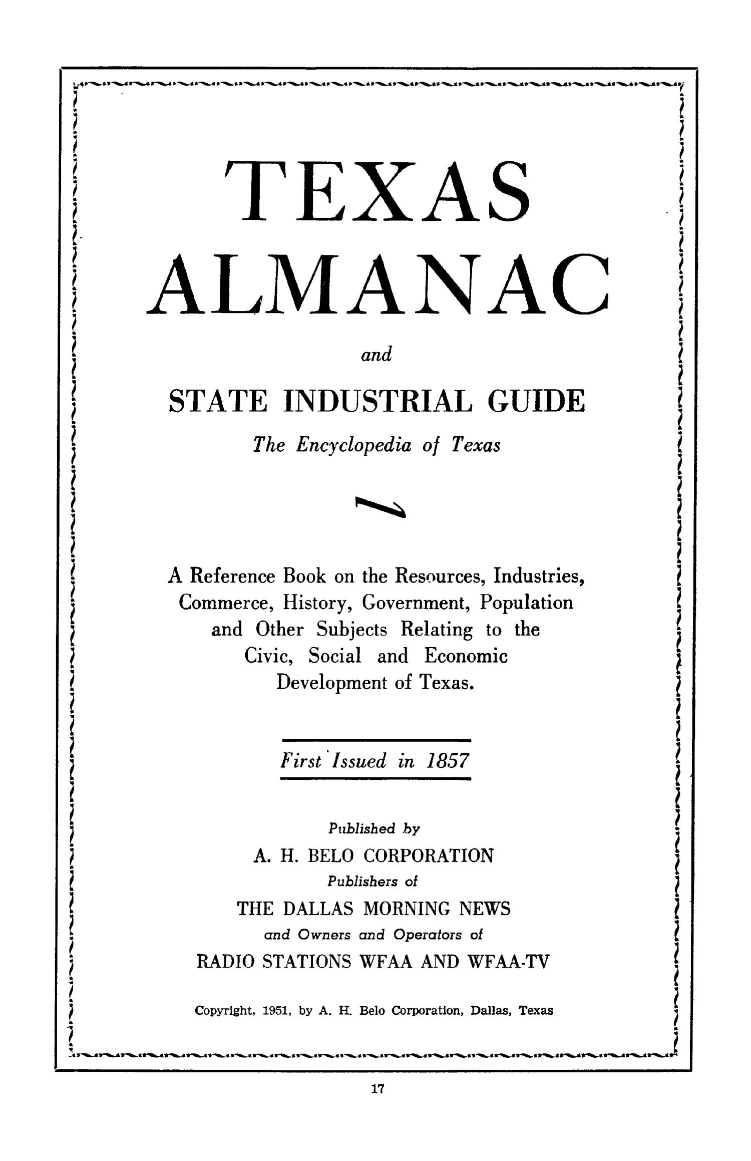 Texas Almanac, 1952-1953
                                                
                                                    17
                                                