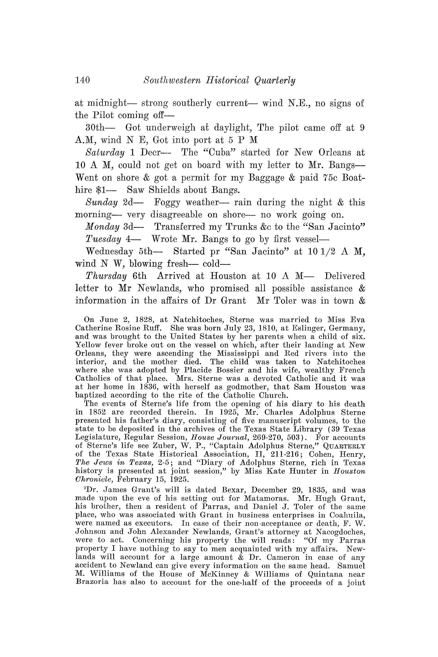 The Southwestern Historical Quarterly, Volume 30, July 1926 - April, 1927
                                                
                                                    140
                                                