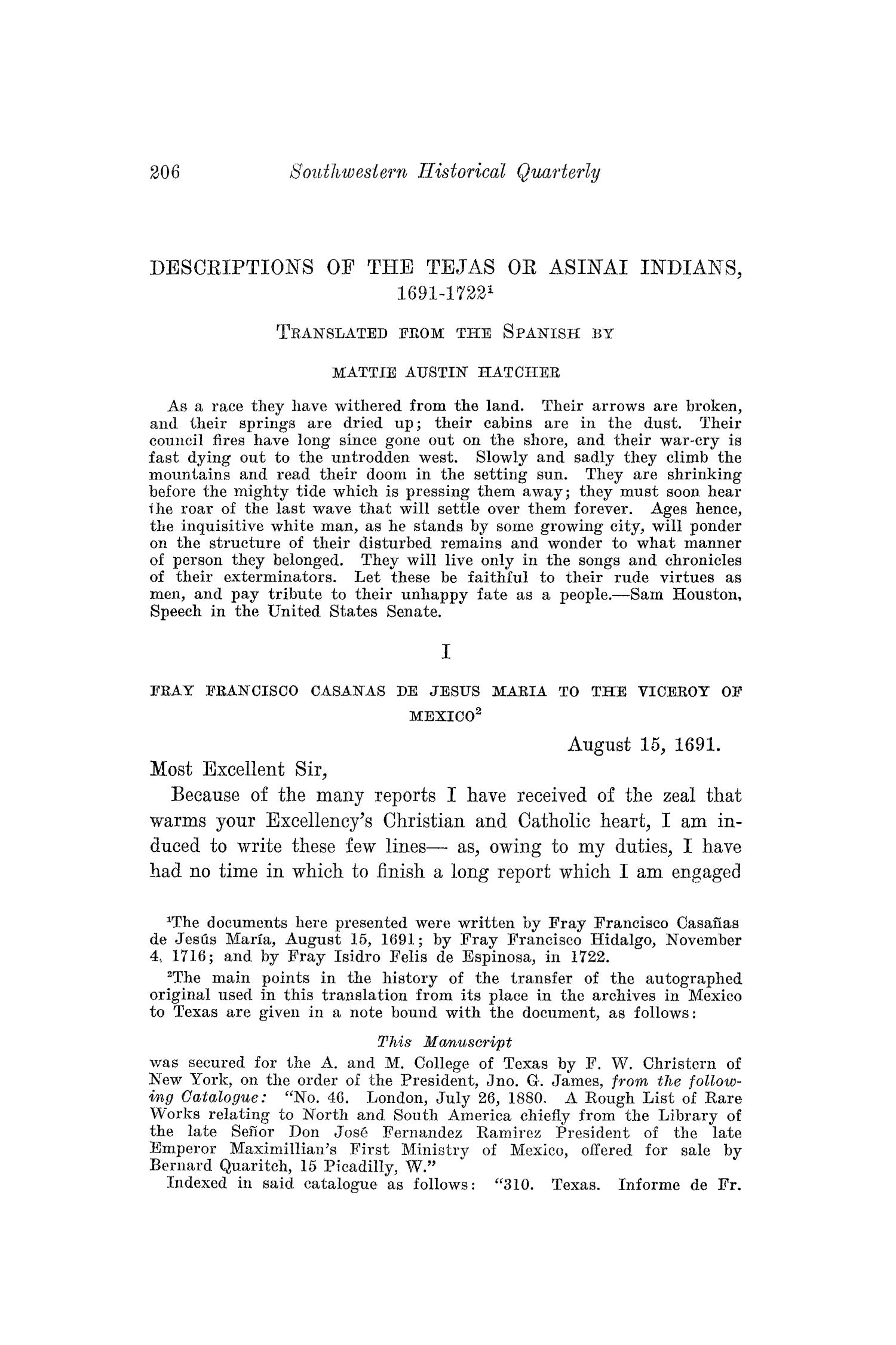 The Southwestern Historical Quarterly, Volume 30, July 1926 - April, 1927
                                                
                                                    206
                                                