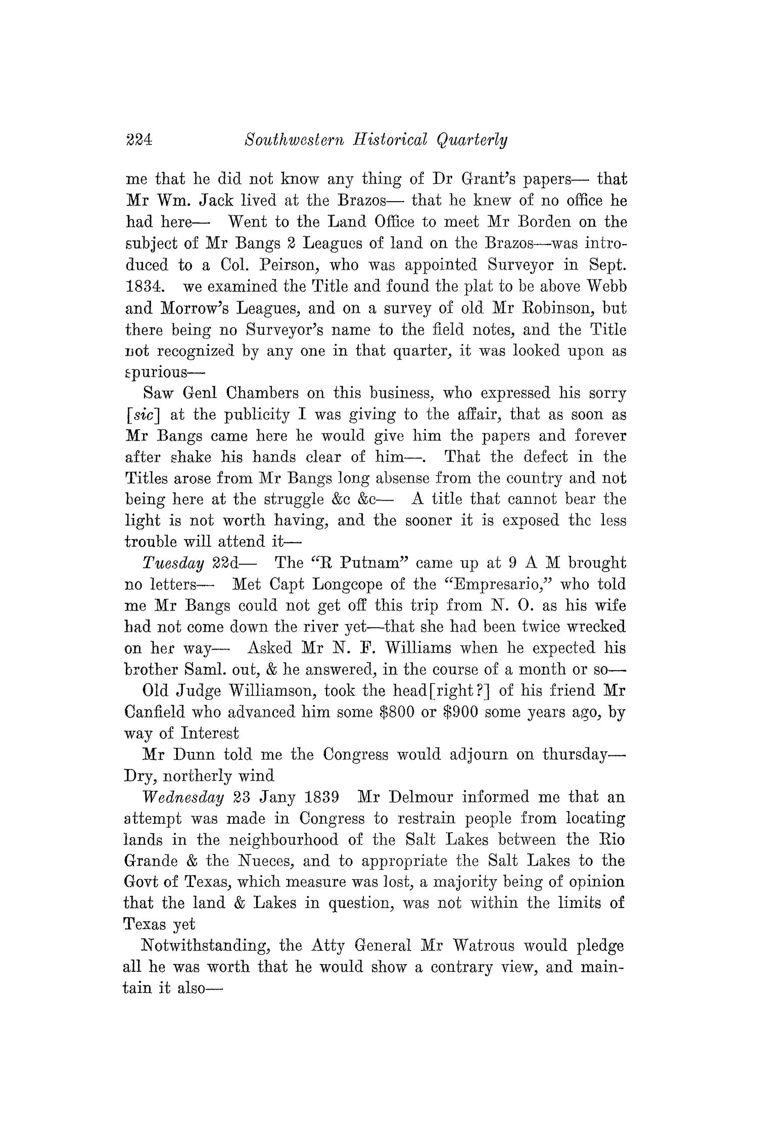 The Southwestern Historical Quarterly, Volume 30, July 1926 - April, 1927
                                                
                                                    224
                                                