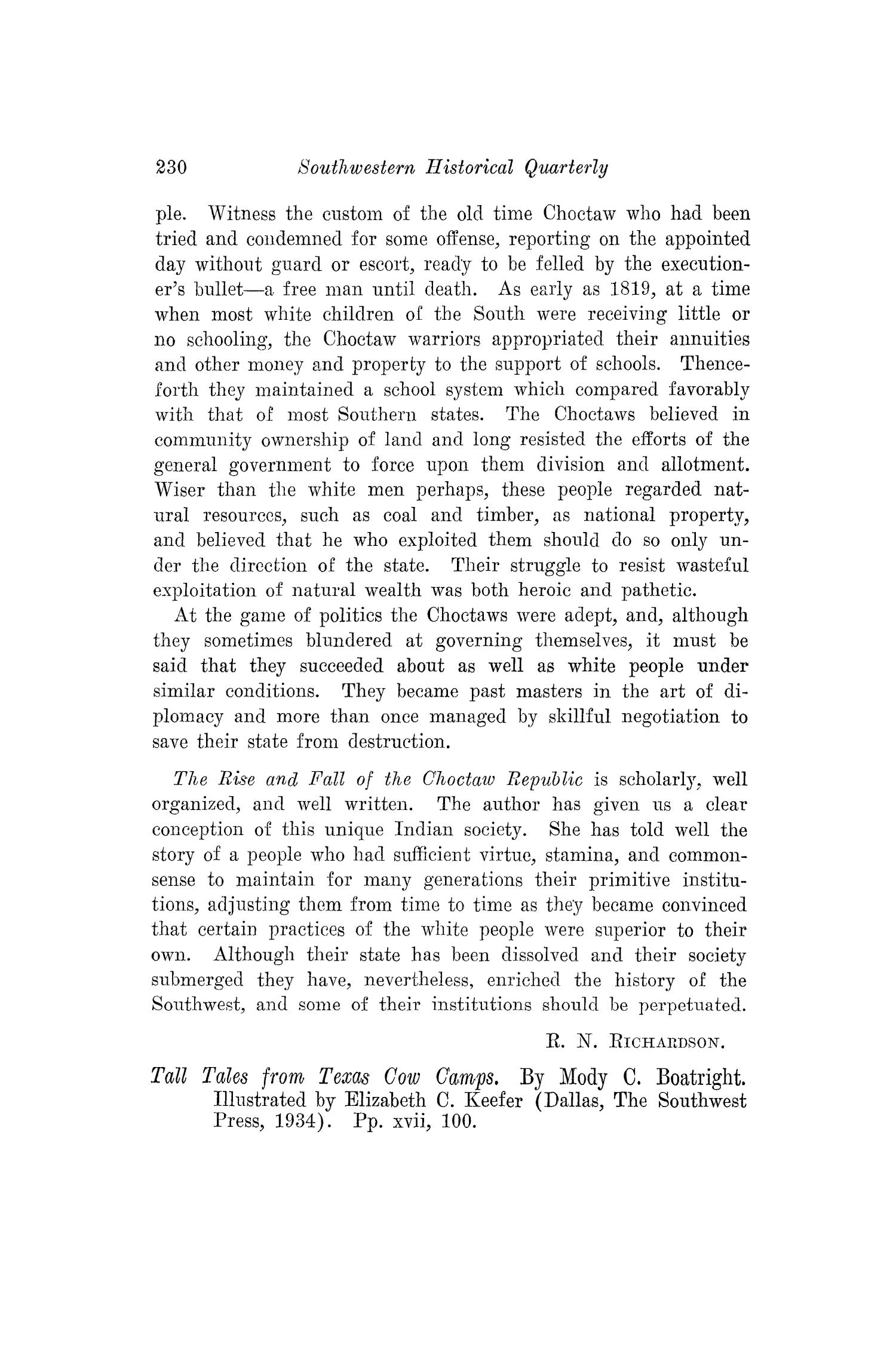 The Southwestern Historical Quarterly, Volume 38, July 1934 - April, 1935
                                                
                                                    230
                                                