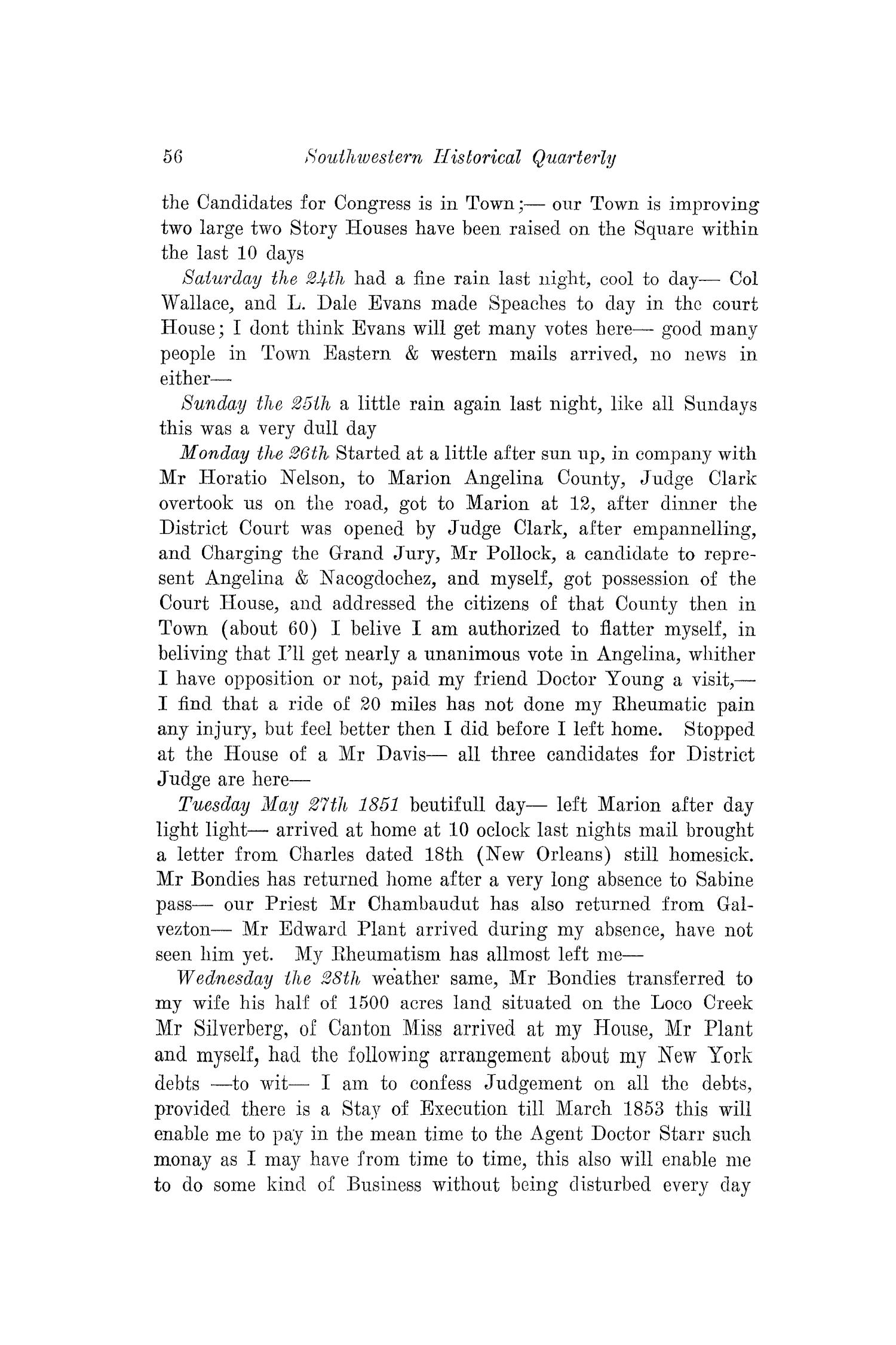 The Southwestern Historical Quarterly, Volume 38, July 1934 - April, 1935
                                                
                                                    56
                                                