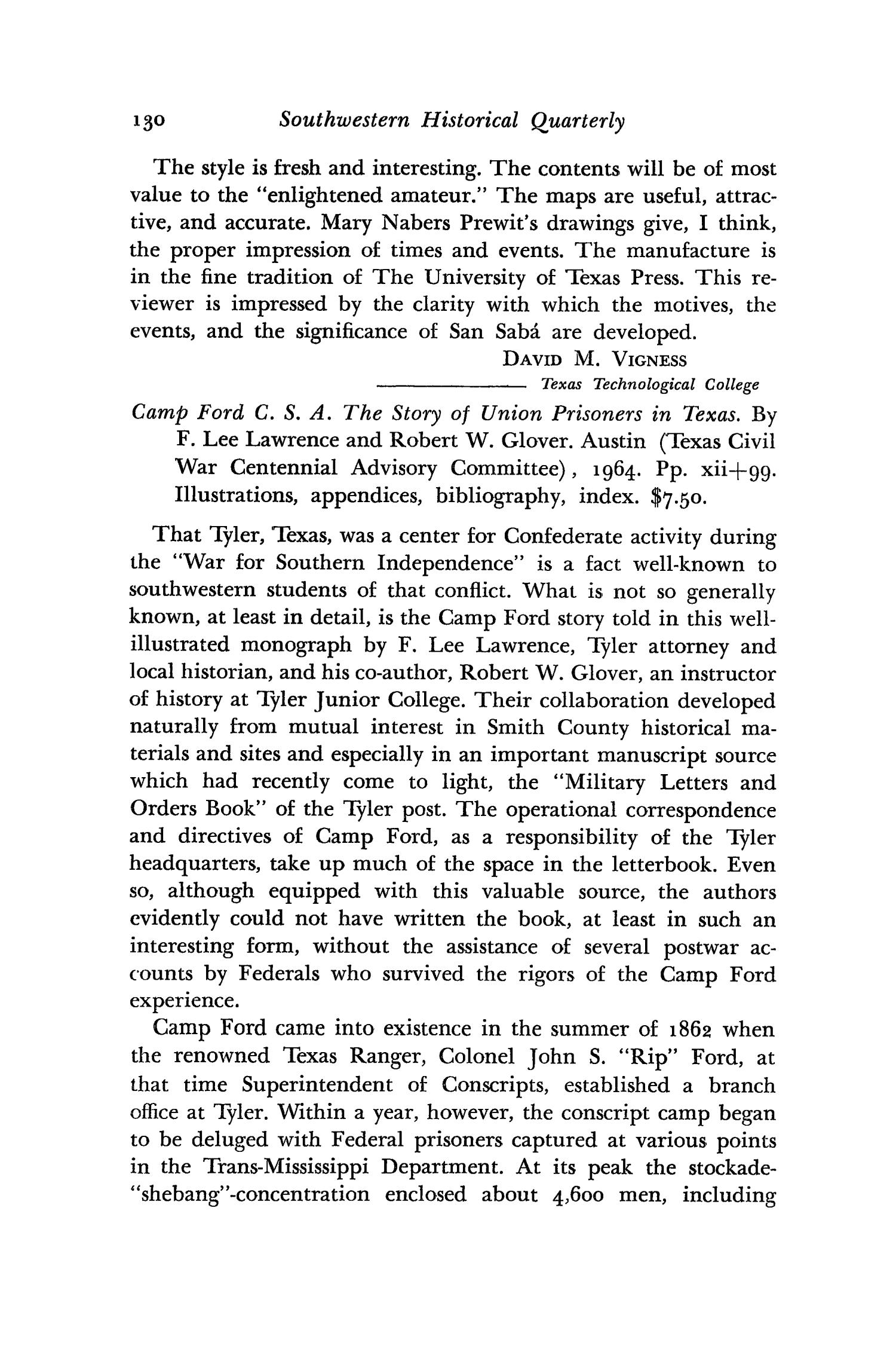 The Southwestern Historical Quarterly, Volume 69, July 1965 - April, 1966
                                                
                                                    130
                                                