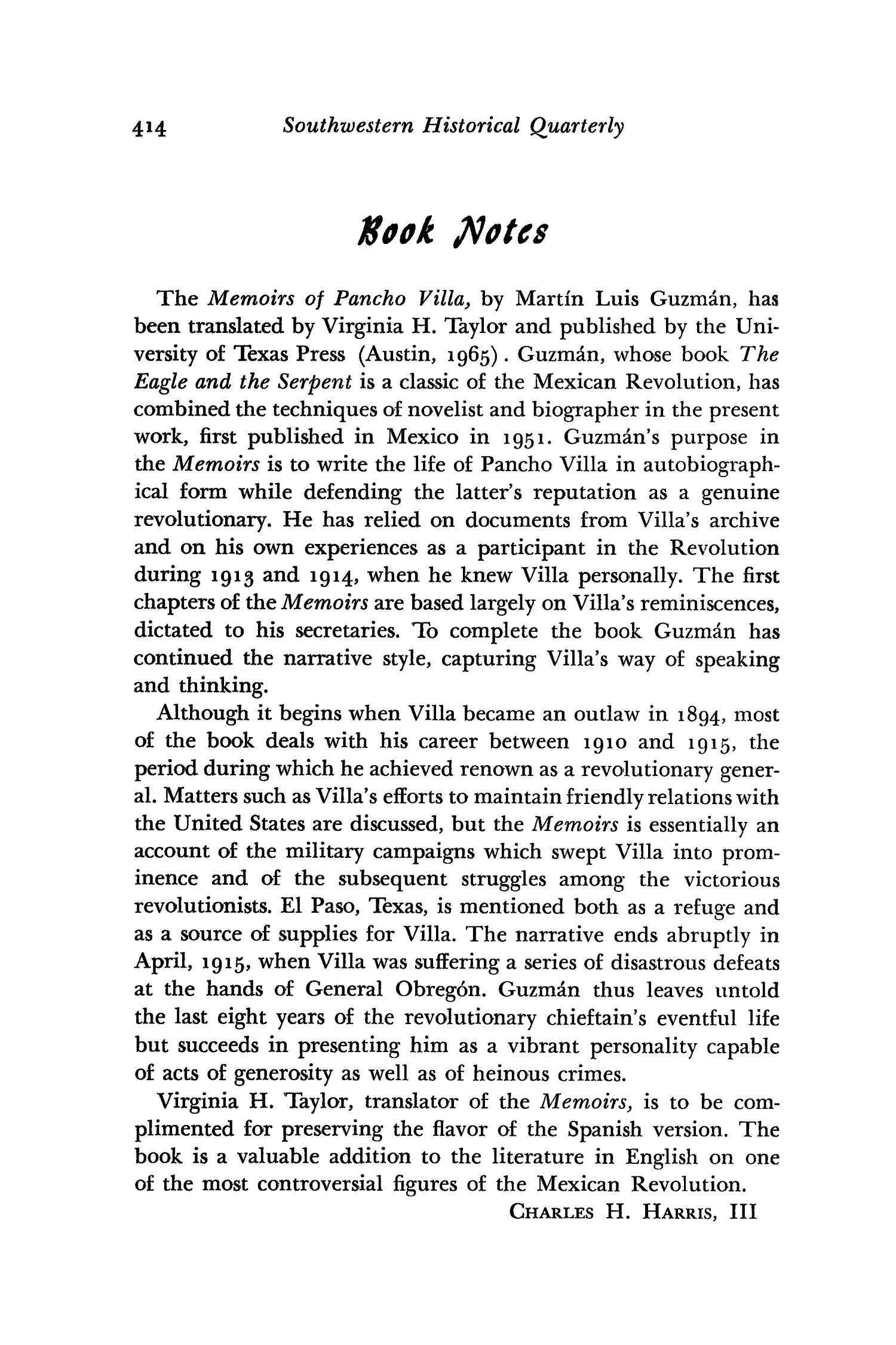 The Southwestern Historical Quarterly, Volume 69, July 1965 - April, 1966
                                                
                                                    414
                                                