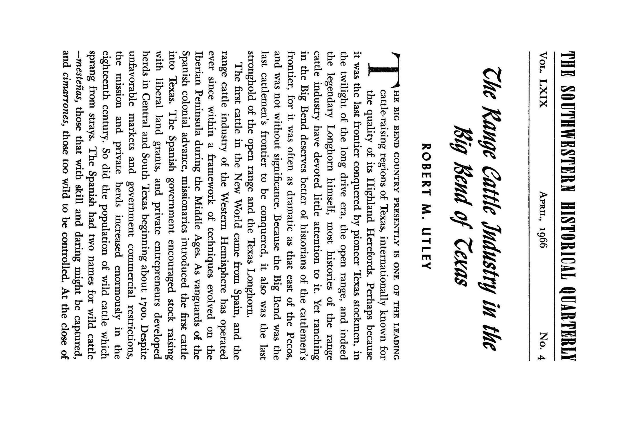 The Southwestern Historical Quarterly, Volume 69, July 1965 - April, 1966
                                                
                                                    419
                                                