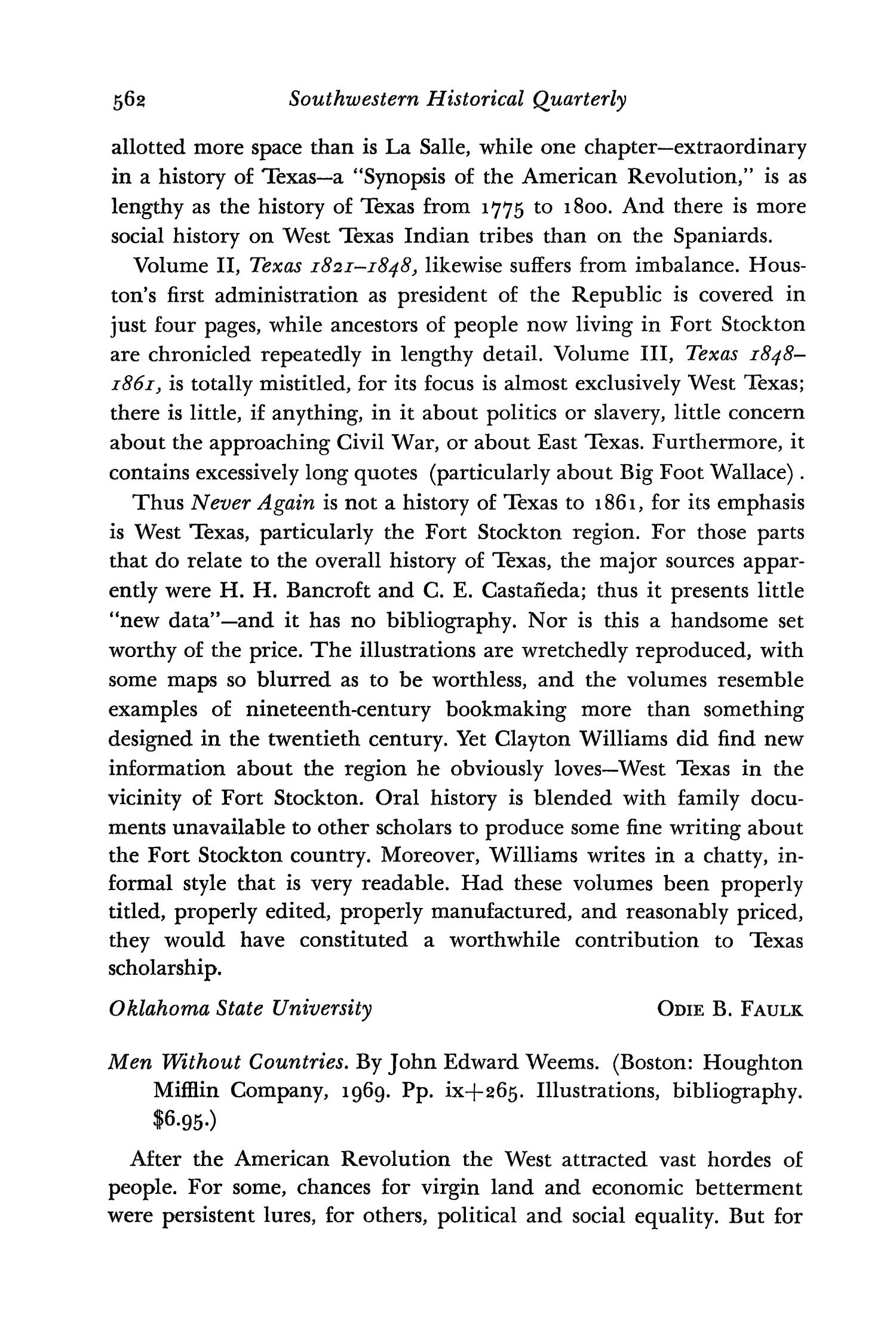 The Southwestern Historical Quarterly, Volume 73, July 1969 - April, 1970
                                                
                                                    562
                                                