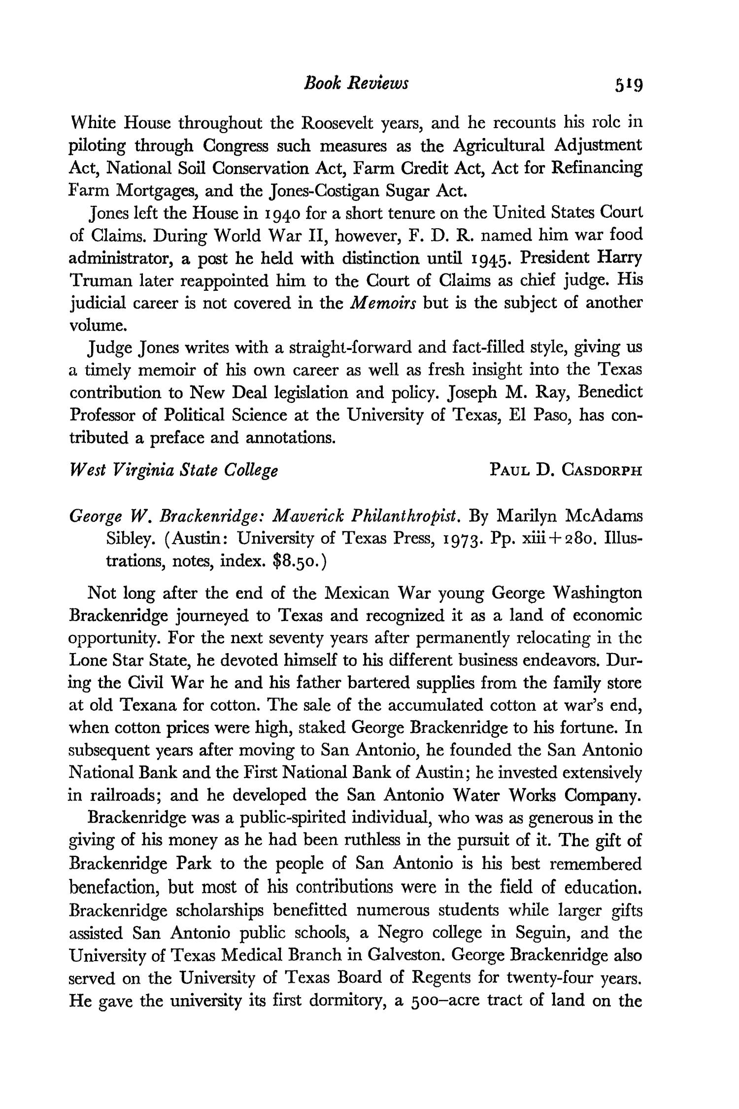 The Southwestern Historical Quarterly, Volume 77, July 1973 - April, 1974
                                                
                                                    519
                                                