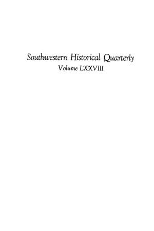Primary view of object titled 'The Southwestern Historical Quarterly, Volume 78, July 1974 - April, 1975'.