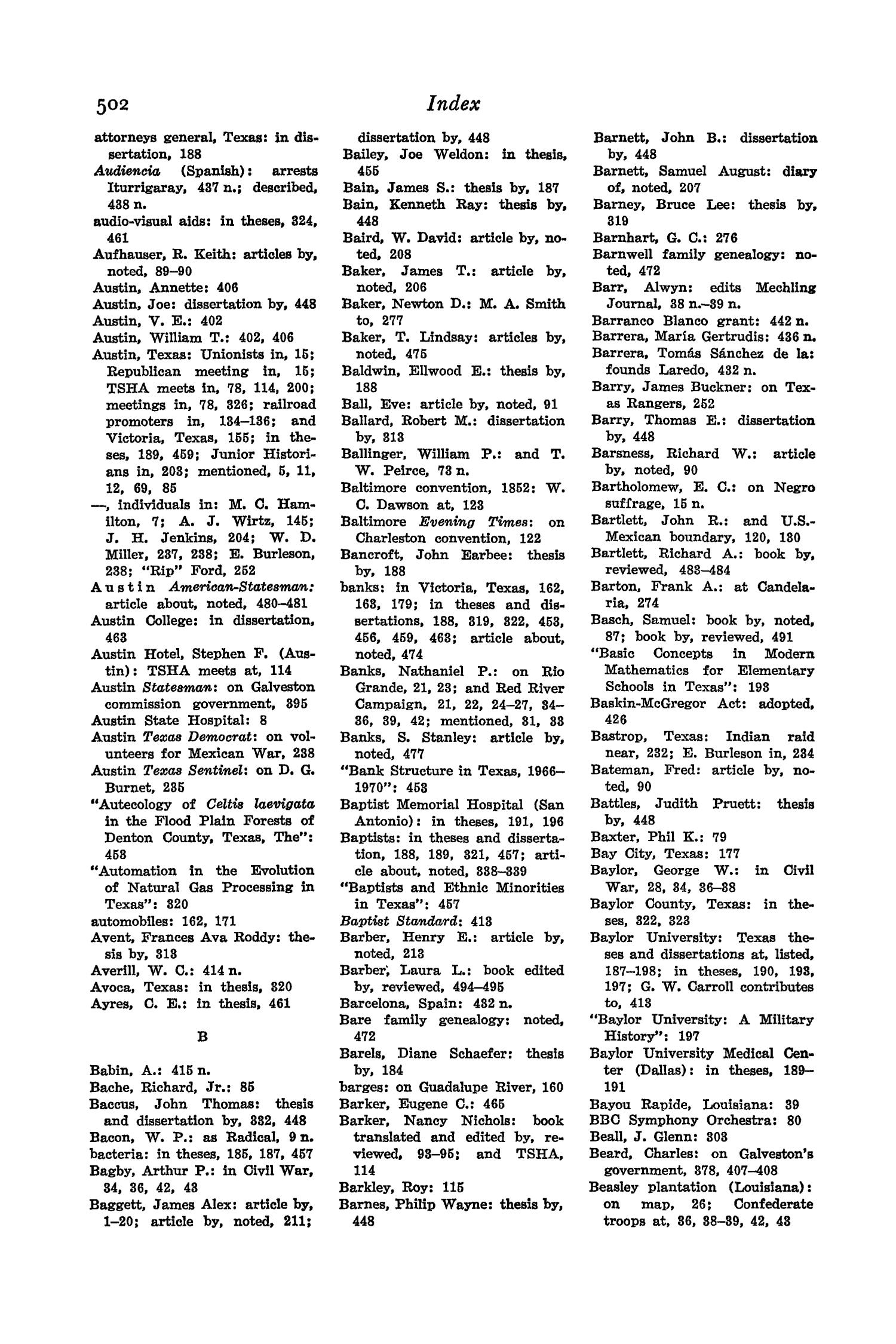 The Southwestern Historical Quarterly, Volume 78, July 1974 - April, 1975
                                                
                                                    502
                                                