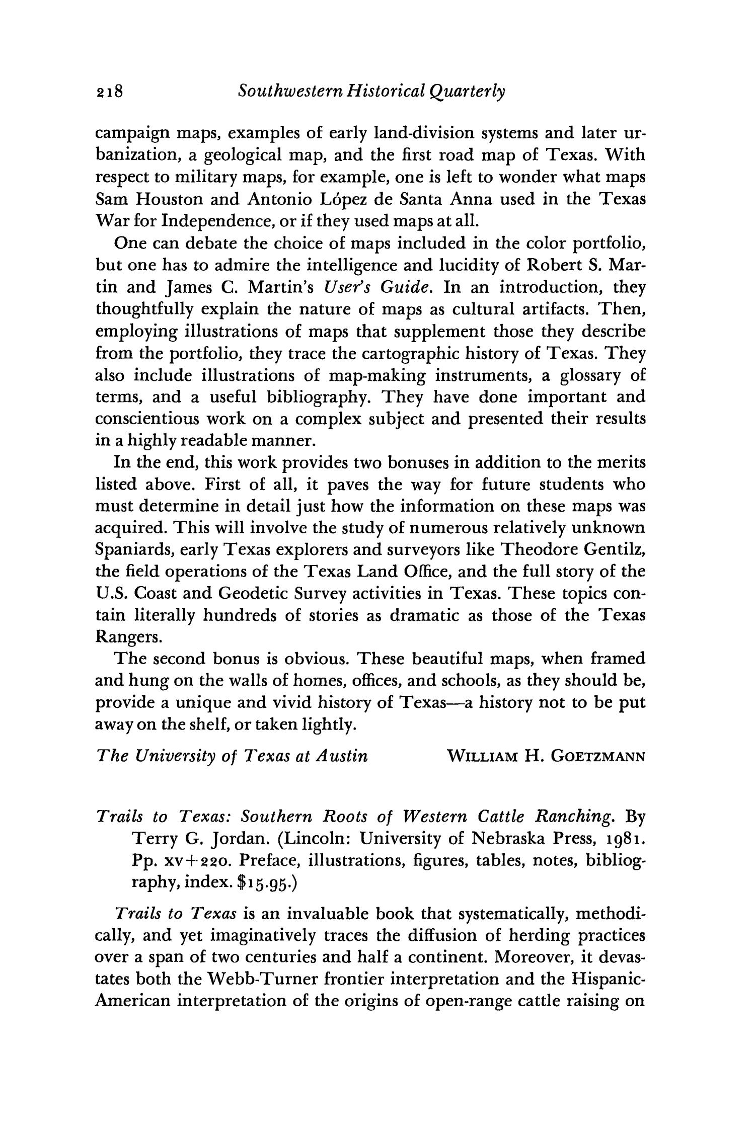 The Southwestern Historical Quarterly, Volume 87, July 1983 - April, 1984
                                                
                                                    218
                                                