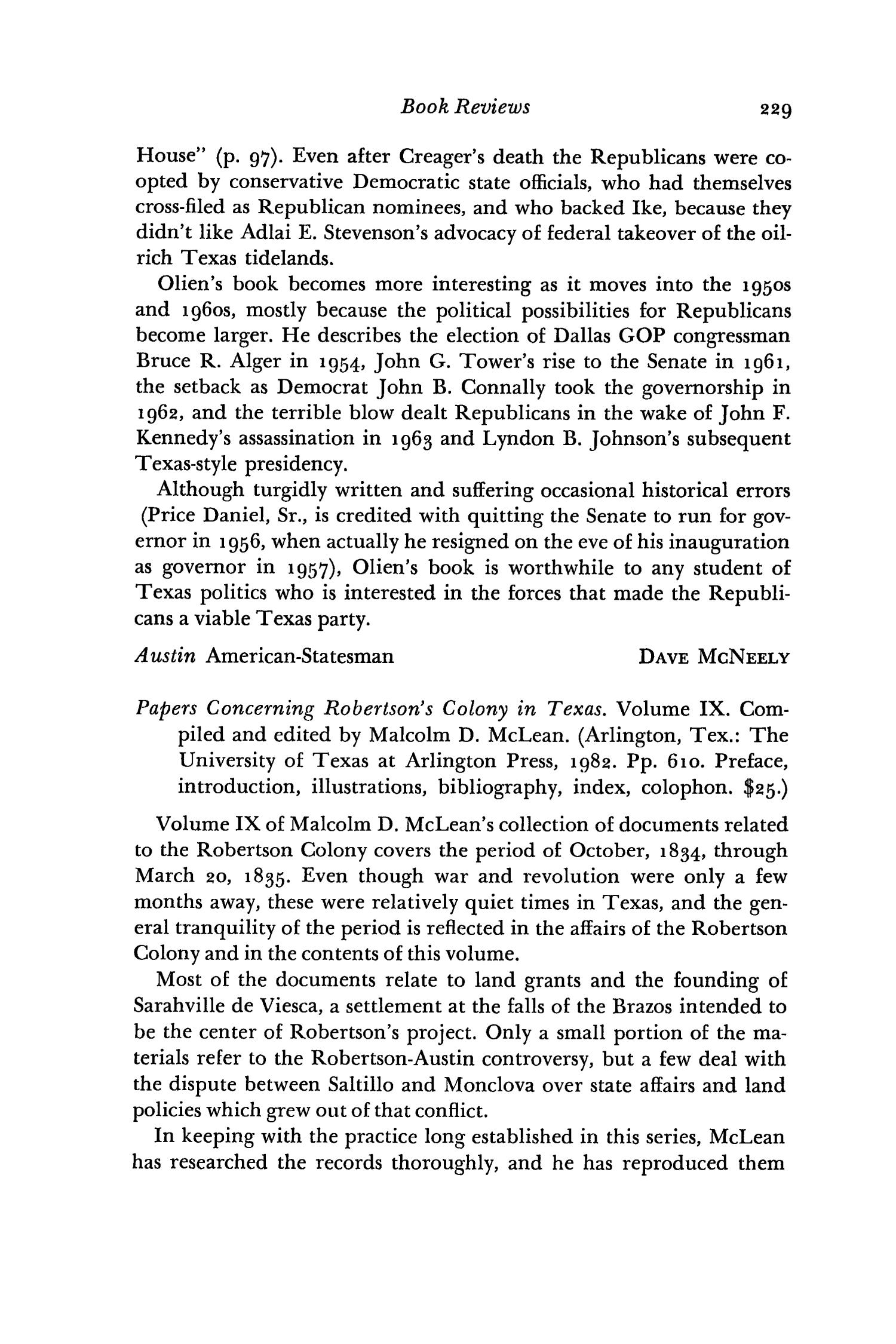 The Southwestern Historical Quarterly, Volume 87, July 1983 - April, 1984
                                                
                                                    229
                                                